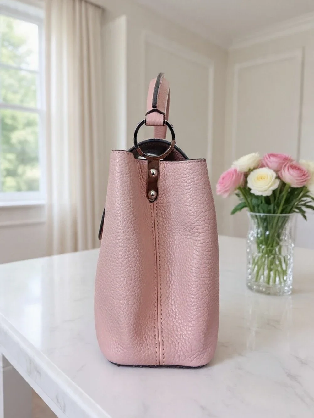 Louis Vuitton Capucines BB Magnolia Pink Taurillon Leather Silver HW 💕 EUC